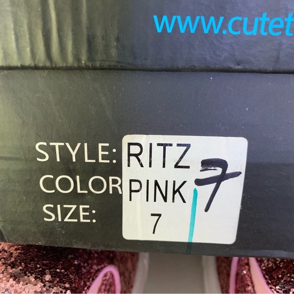 Cute To The Core Pink Glitter Slip On Fashion Platform Sneakers Women’s US 7 M - Picture 5 of 8